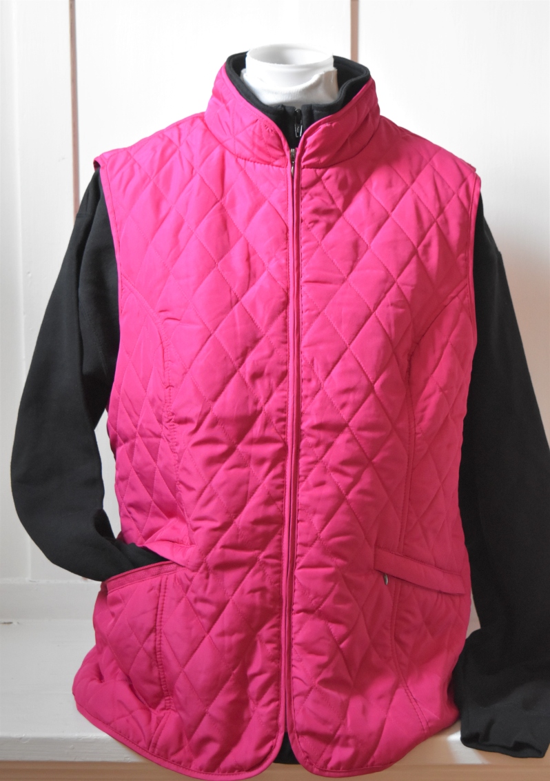 Women's Quilted Vest- pink